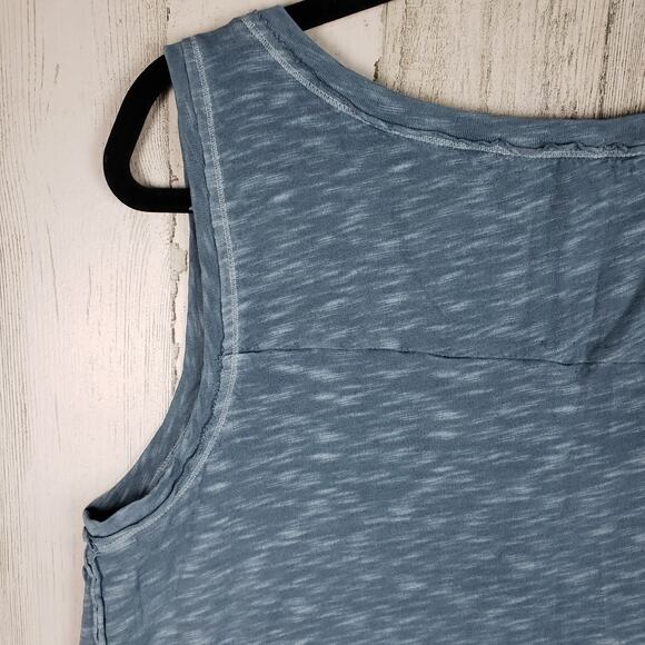 NWOT Mod-O-Doc Blue Distressed Knit Tank Mini Sleeveless Dress Women's - Picture 10 of 12